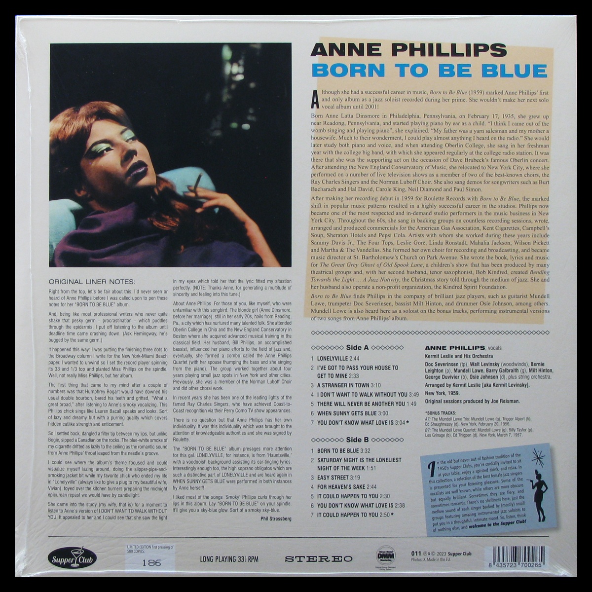 LP Anne Phillips — Born To Be Blue фото 2