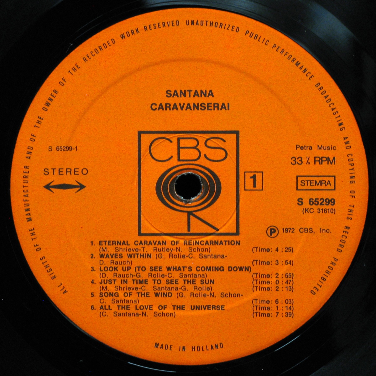 LP Santana — Caravanserai фото 2