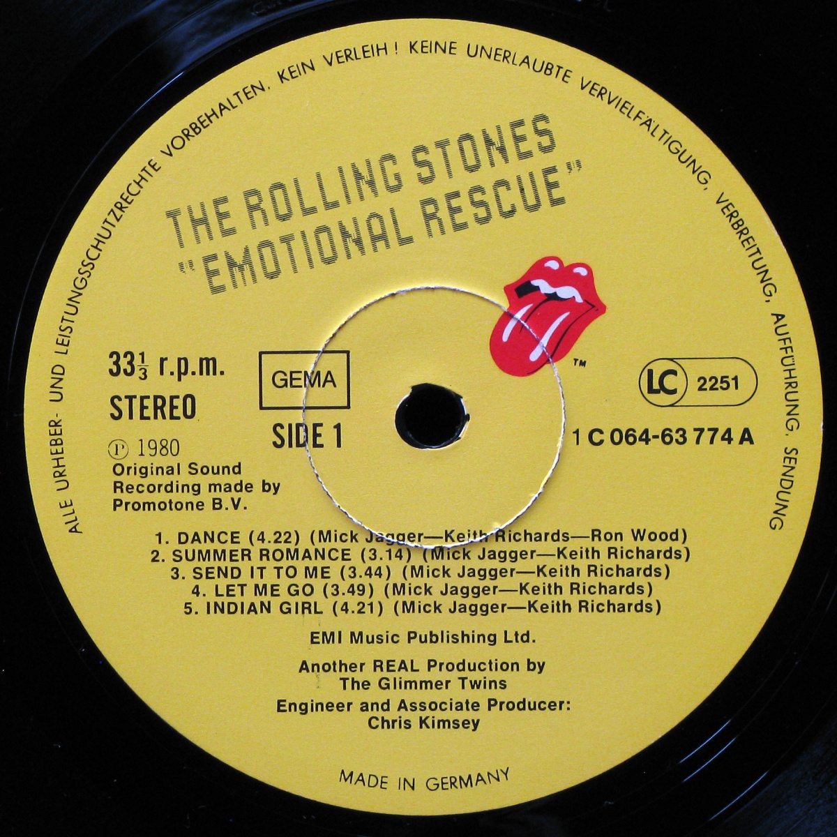 LP Rolling Stones — Emotional Rescue фото 2