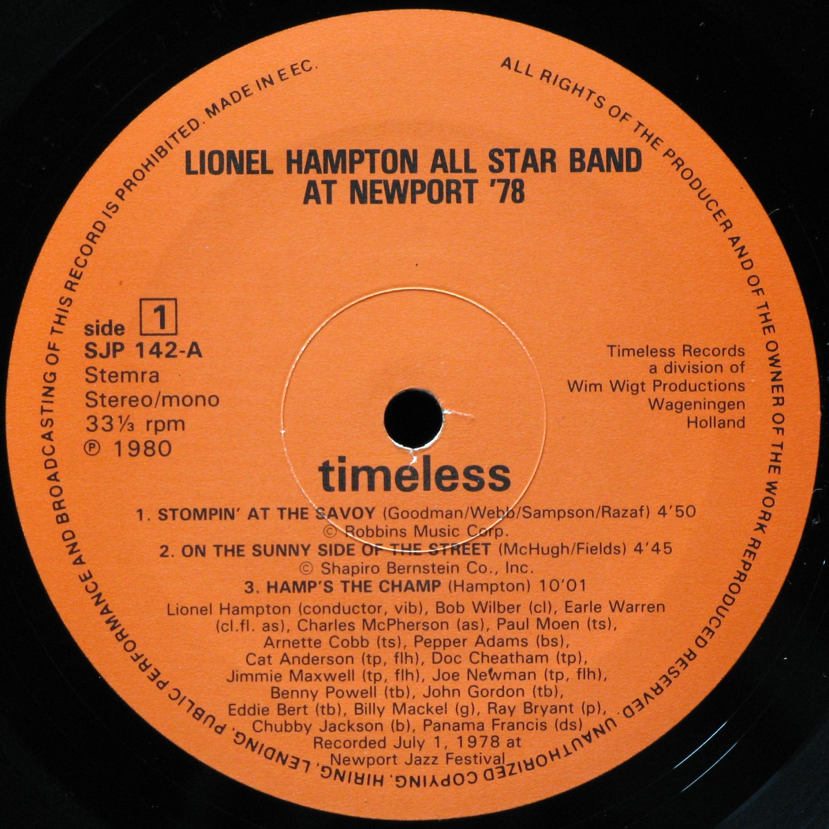 LP Lionel Hampton All Stars — At Newport '78 (+ booklet) фото 2