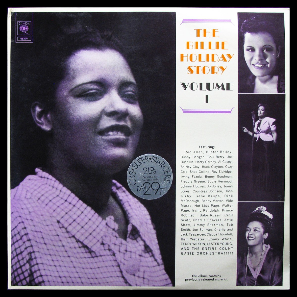 LP Billie Holiday — Billie Holiday Story Volume 1 (2LP) фото