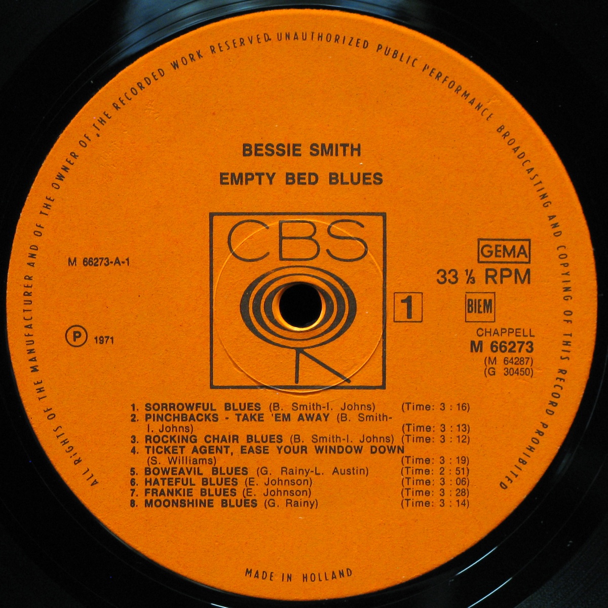 LP Bessie Smith — Empty Bed Blues (2LP) фото 2