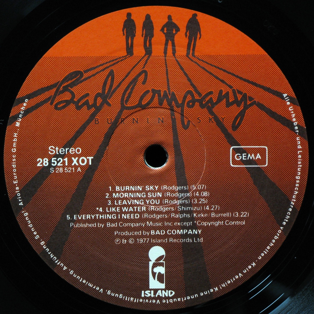LP Bad Company — Burnin' Sky фото 2