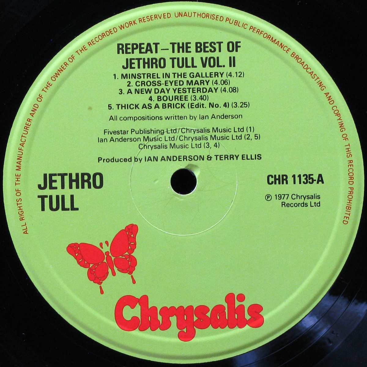 LP Jethro Tull — Repeat - The Best Of Jethro Tull Vol.II фото 2