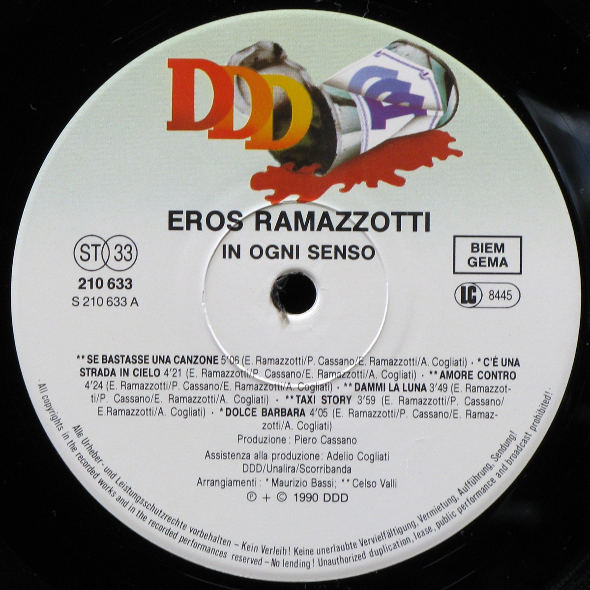 LP Eros Ramazzotti — In Ogni Senso фото 2