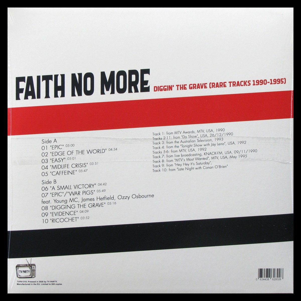 LP Faith No More — Diggin' The Grave (Rare Tracks 1990-1995) фото 2