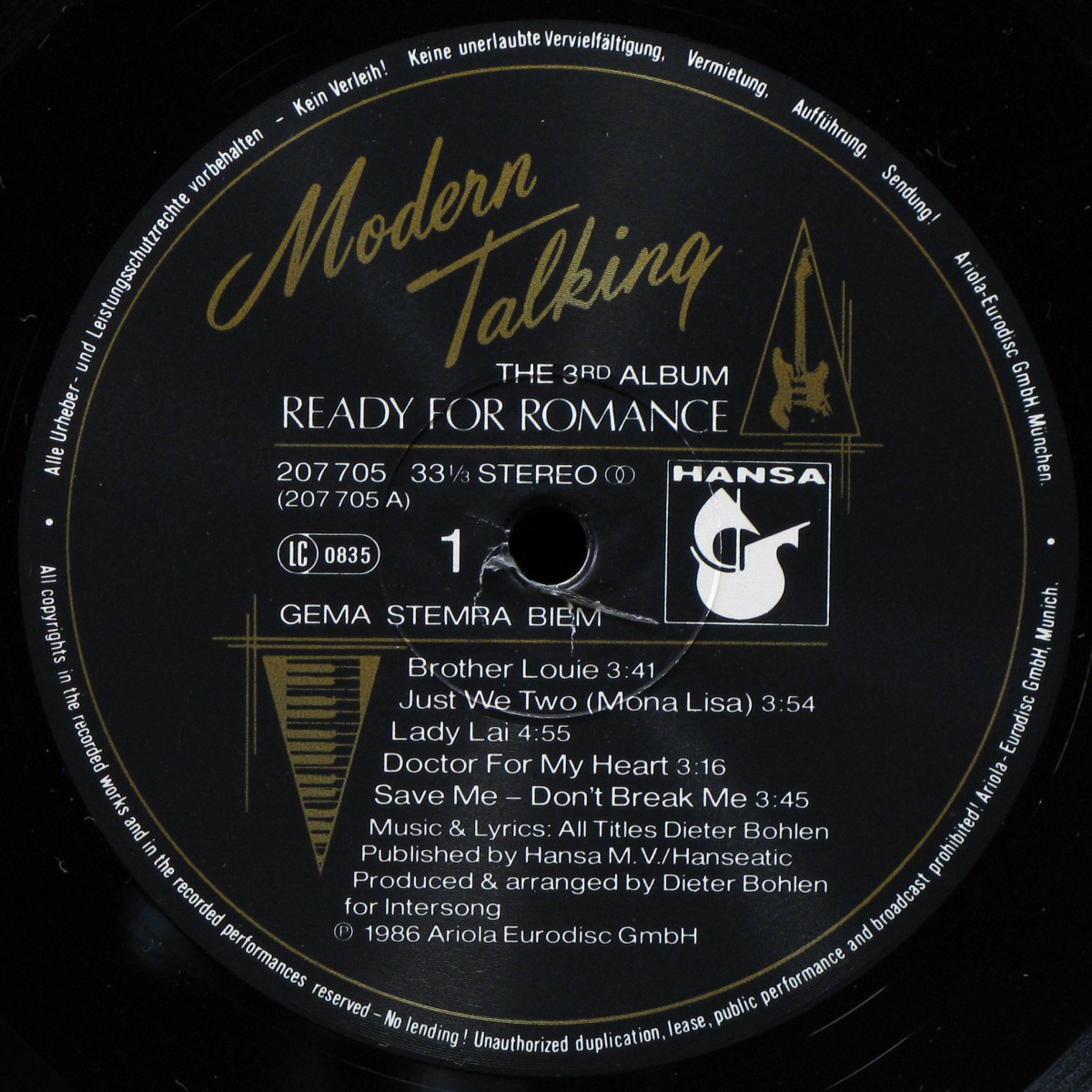 LP Modern Talking — Ready For Romance фото 2