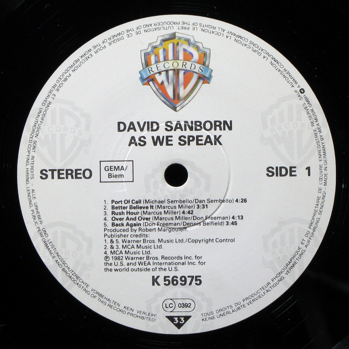 LP David Sanborn — As We Speak фото 2