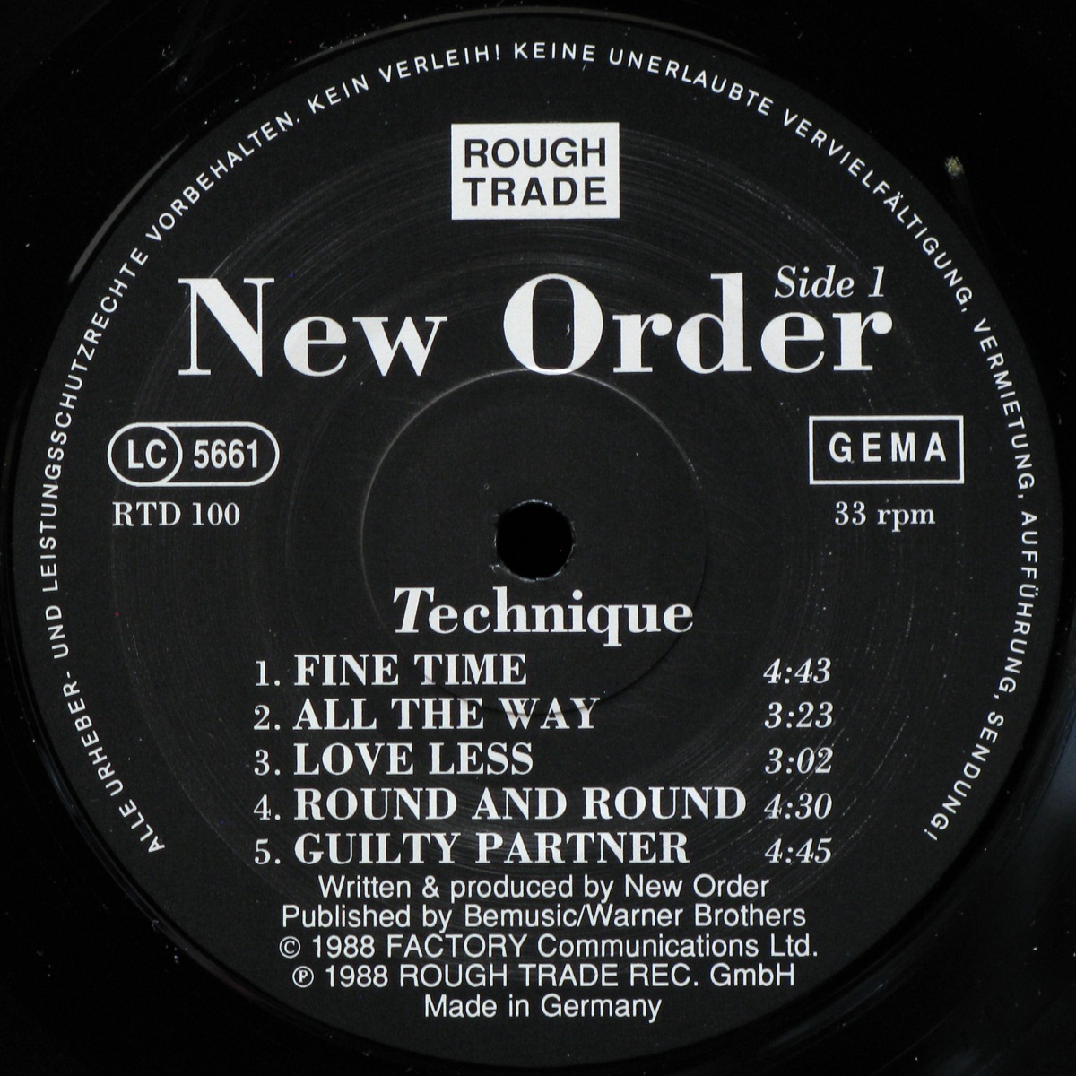 LP New Order — Technique фото 3