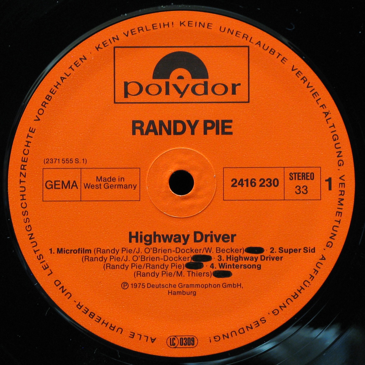 LP Randy Pie — Highway Driver фото 2