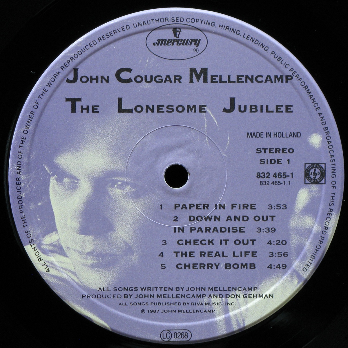 LP John Cougar Mellencamp — Lonesome Jubilee фото 2