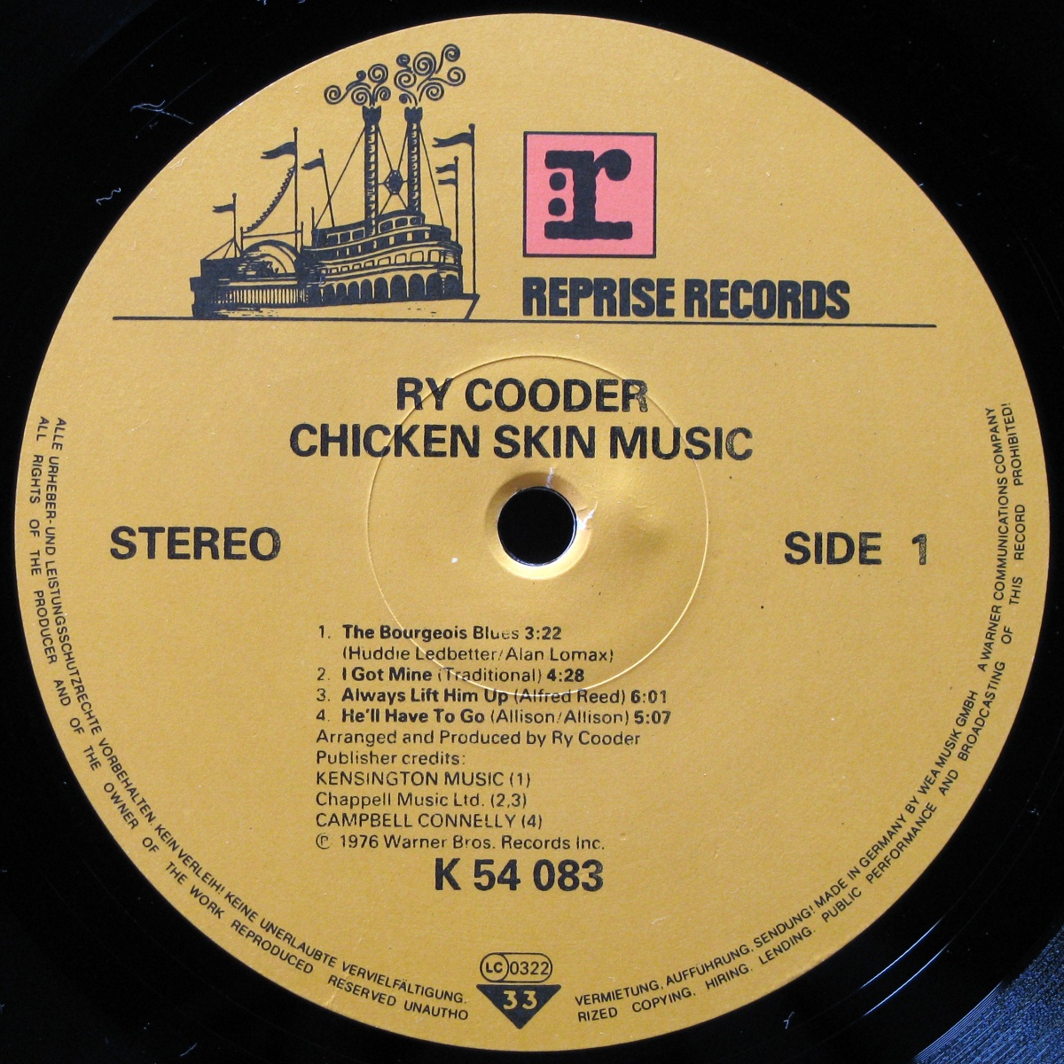 LP Ry Cooder — Chicken Skin Music фото 2