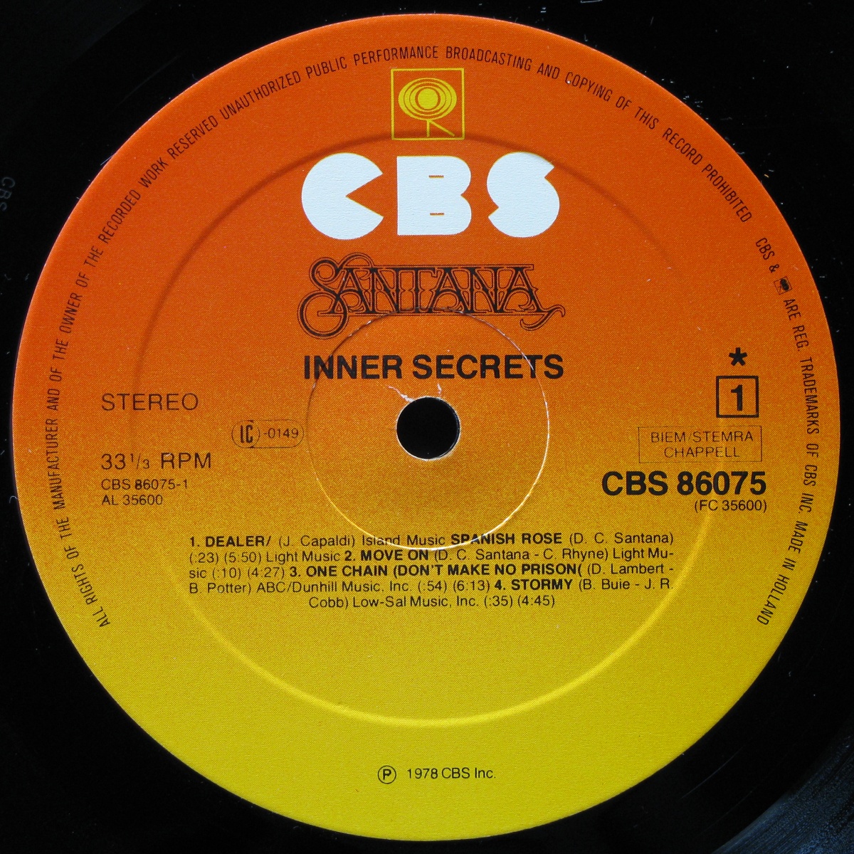 LP Santana — Inner Secrets фото 2