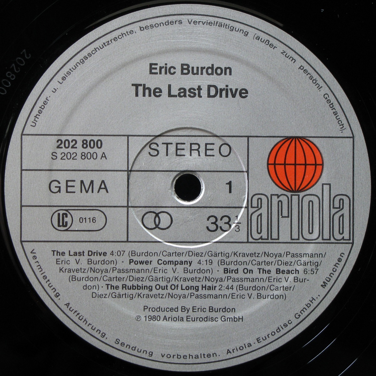 LP Eric Burdon Fire Dept. — Last Drive фото 2