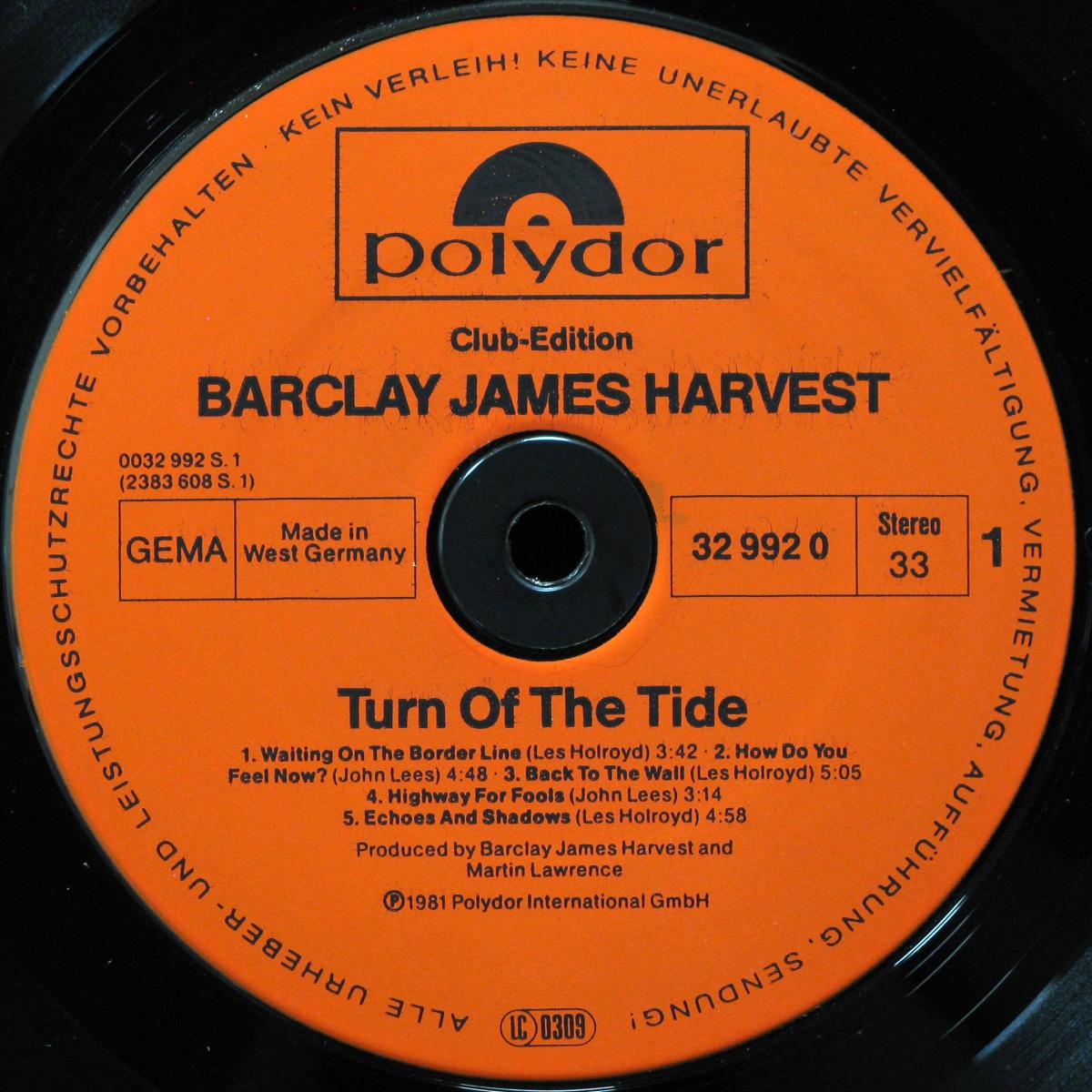 LP Barclay James Harvest — Turn Of The Tide фото 2