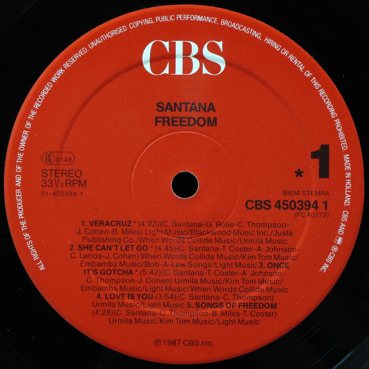 LP Santana — Freedom фото 2