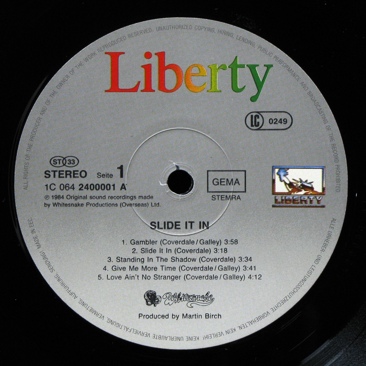 LP Whitesnake — Slide It In фото 3