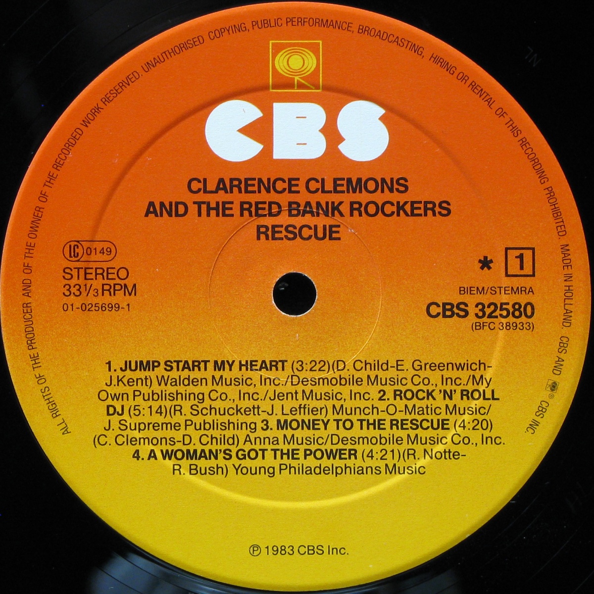 LP Clarence Clemons And The Red Bank Rockers — Rescue фото 2