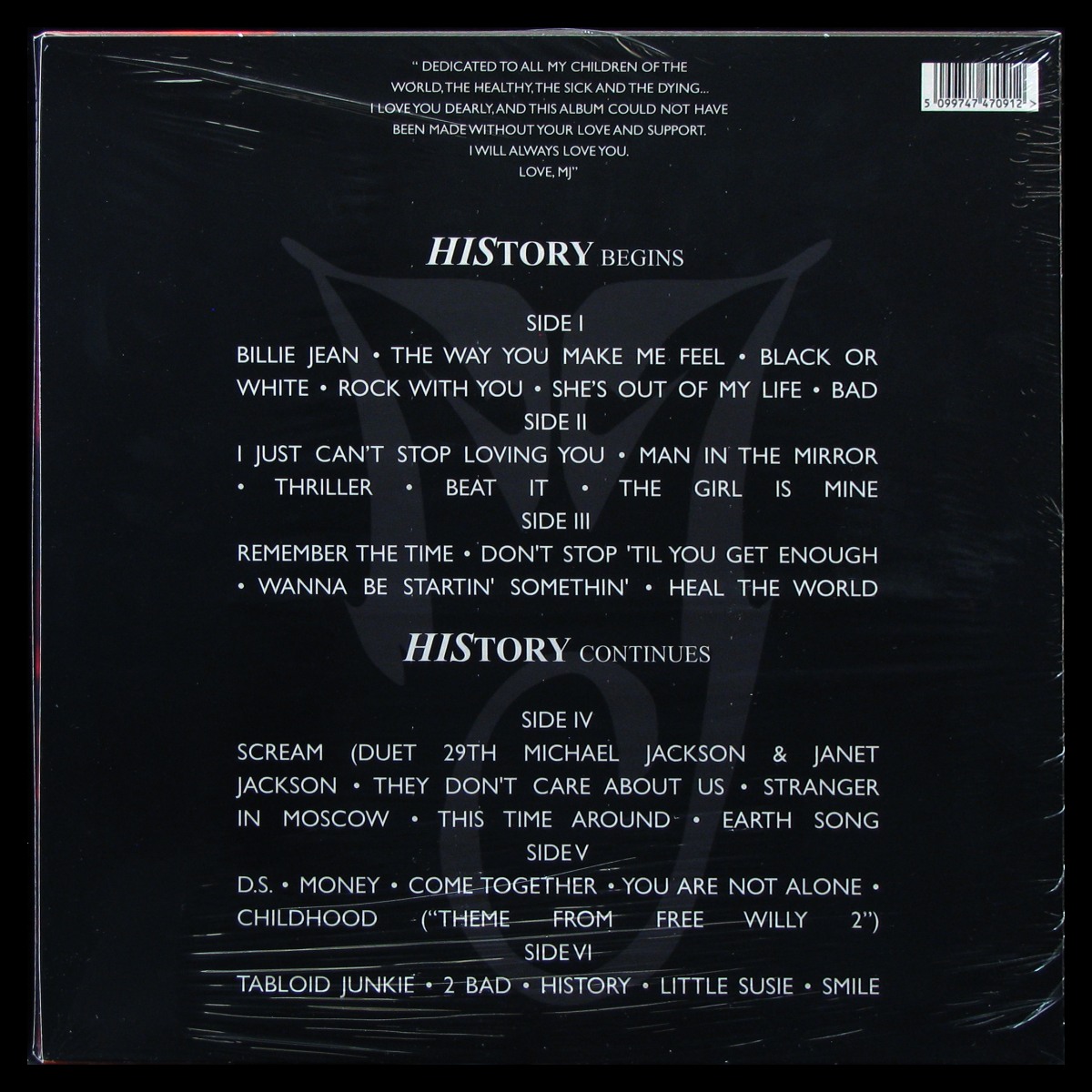 LP Michael Jackson — HIStory - Past, Present And Future - Book I (3LP, coloured vinyl) фото 2