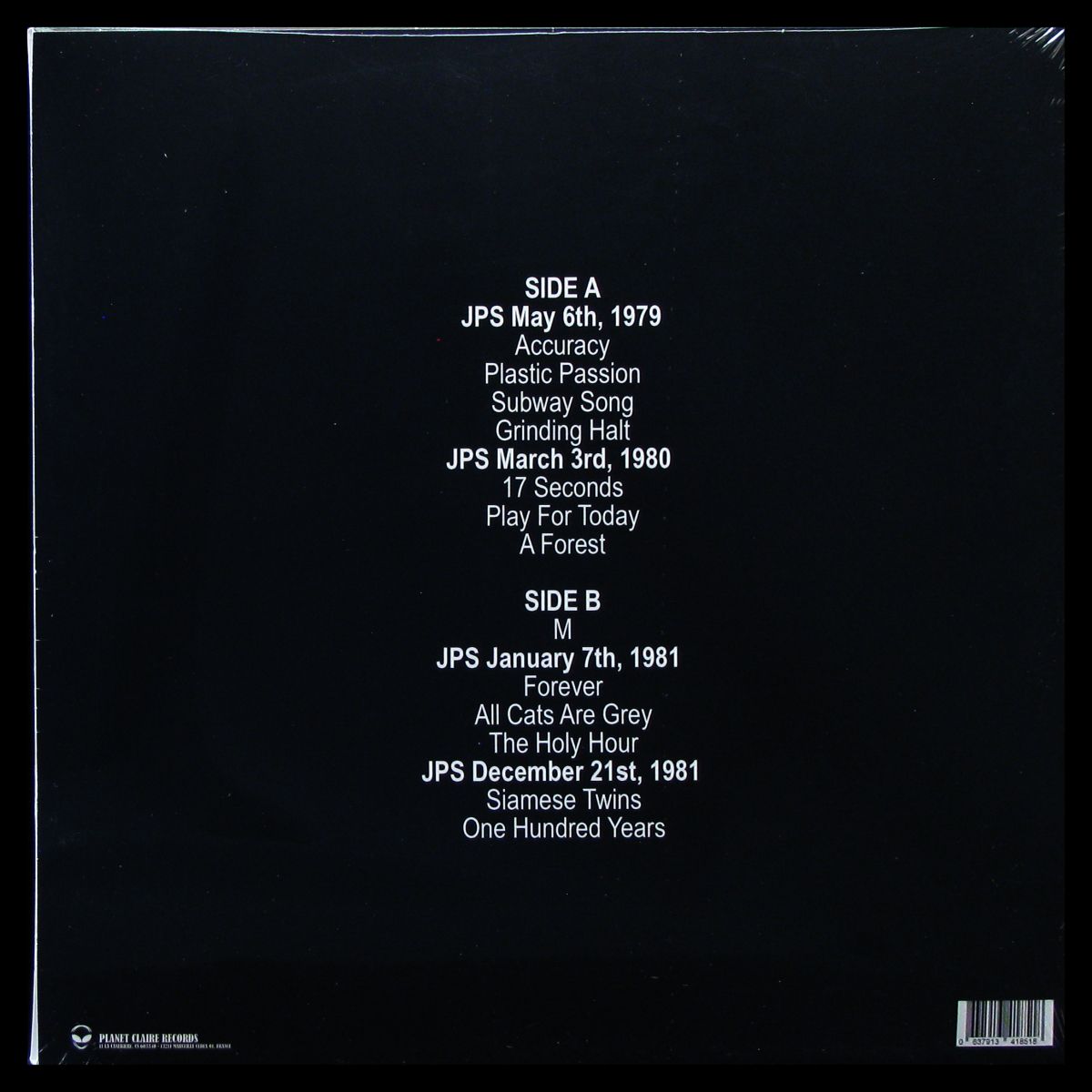 LP Cure — John Peel Sessions 1979-1981 фото 2