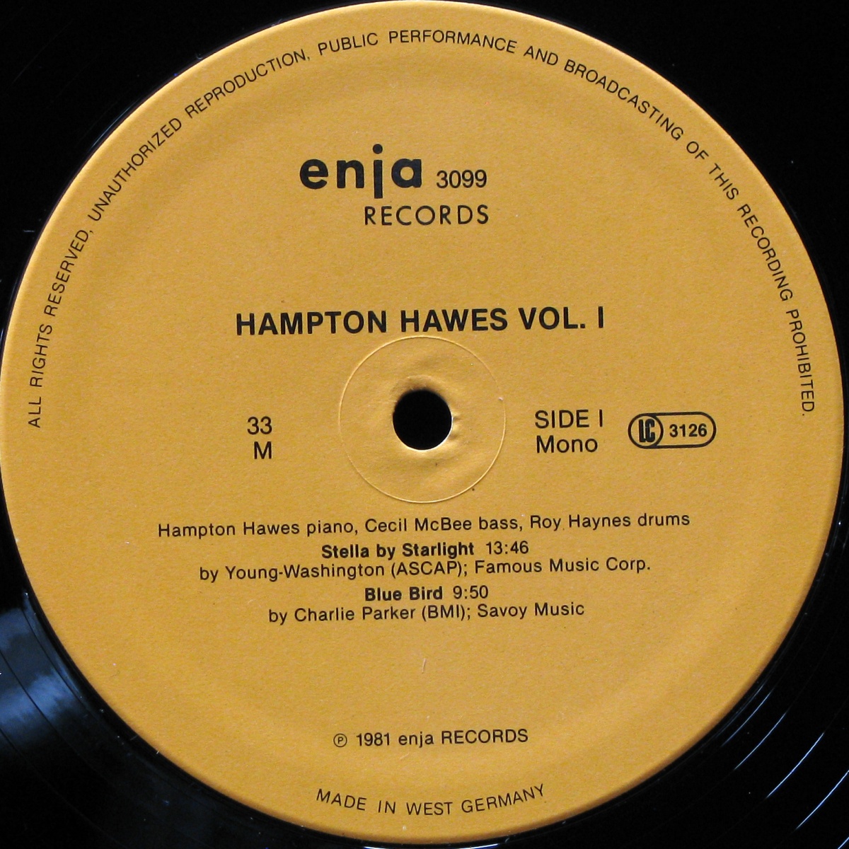 LP Hampton Hawes / Cecil McBee / Roy Haynes — Live At The Jazz Showcase In Chicago Volume One (mono) фото 2