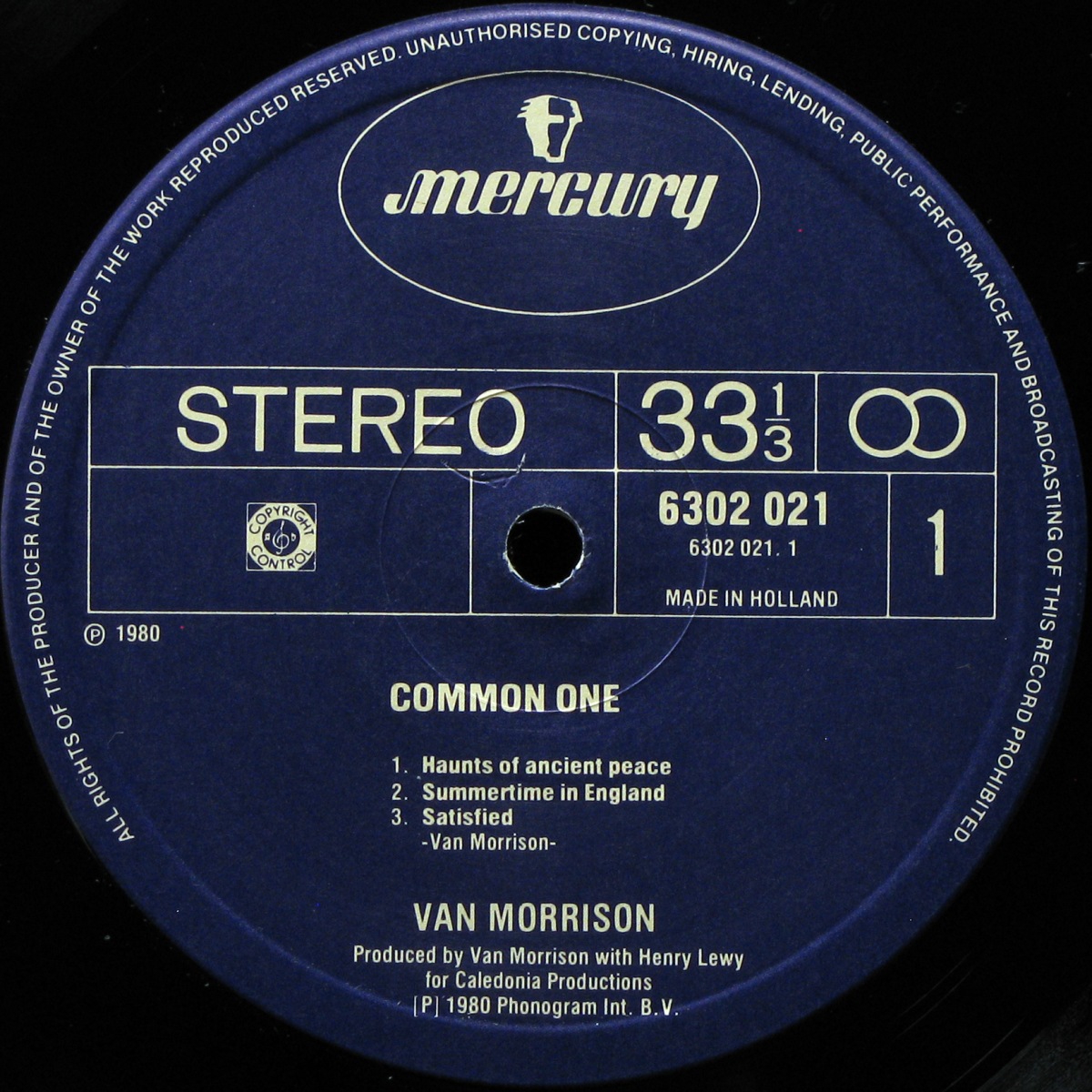 LP Van Morrison — Common One фото 2