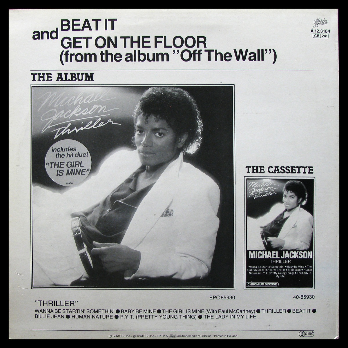 LP Michael Jackson — Beat It (maxi) фото 2