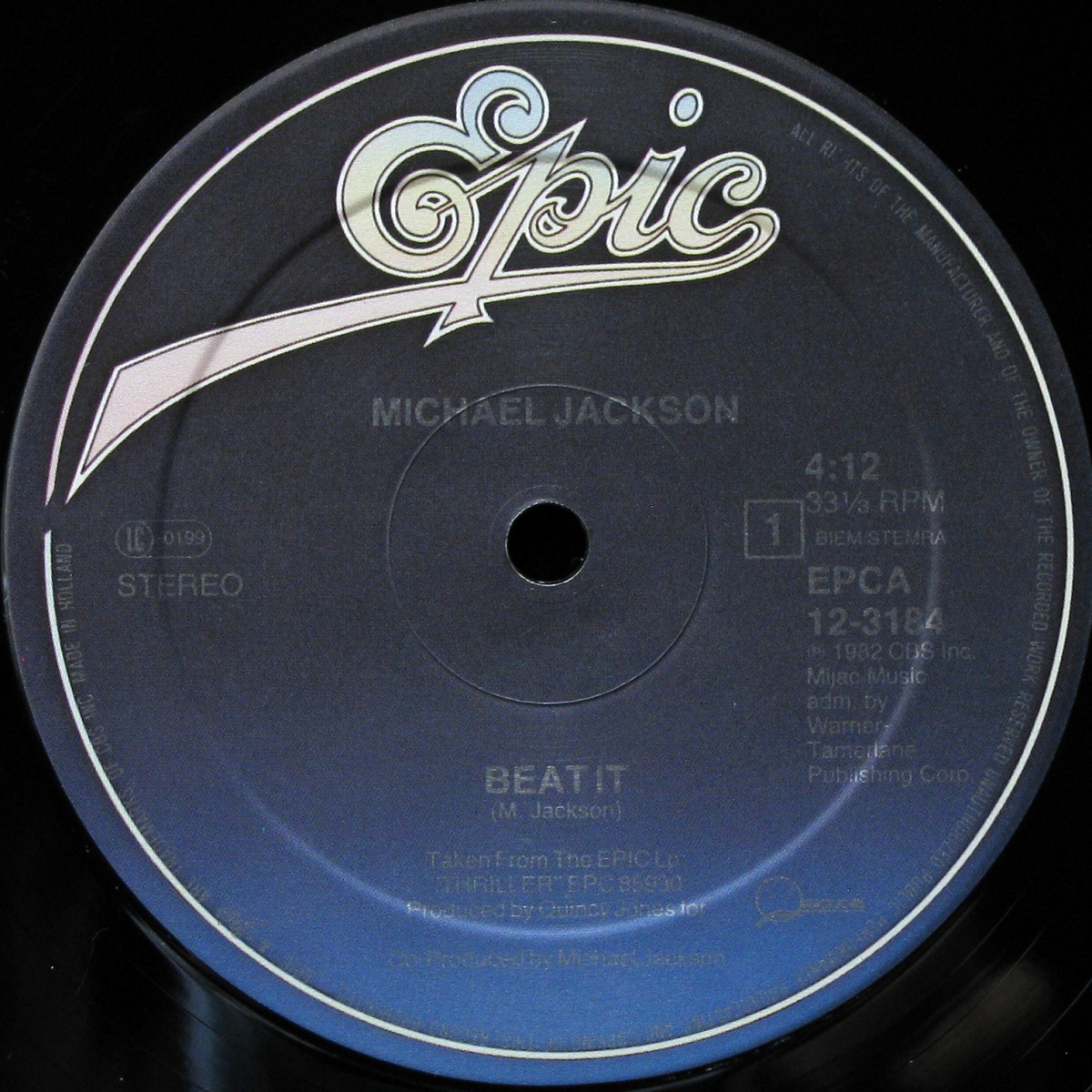 LP Michael Jackson — Beat It (maxi) фото 3