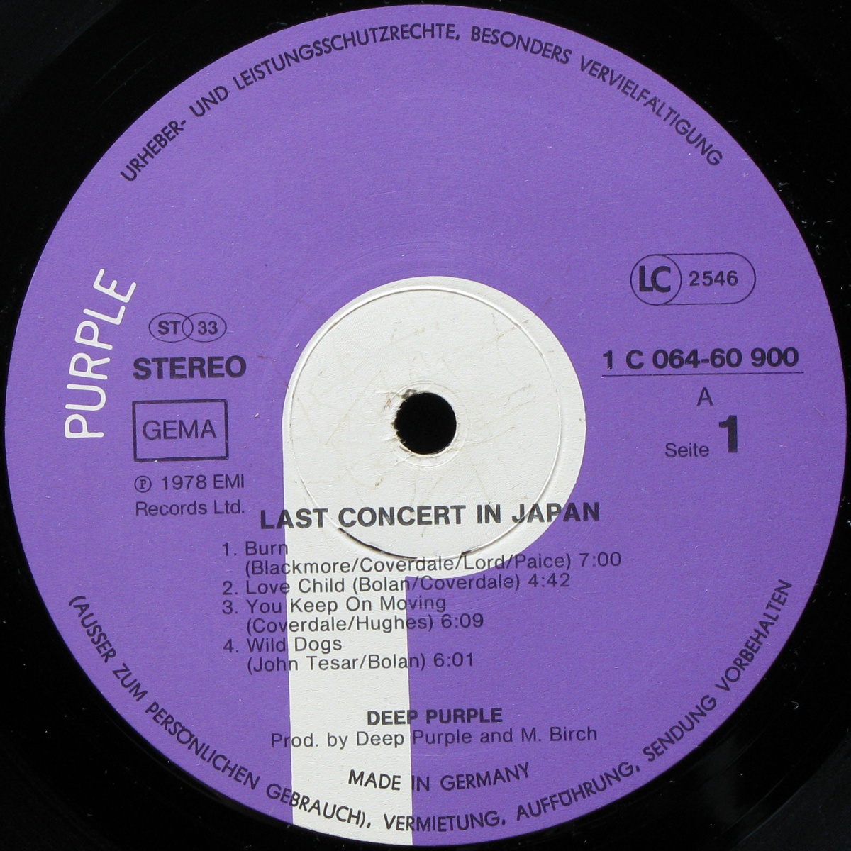 LP Deep Purple — Last Concert In Japan фото 2