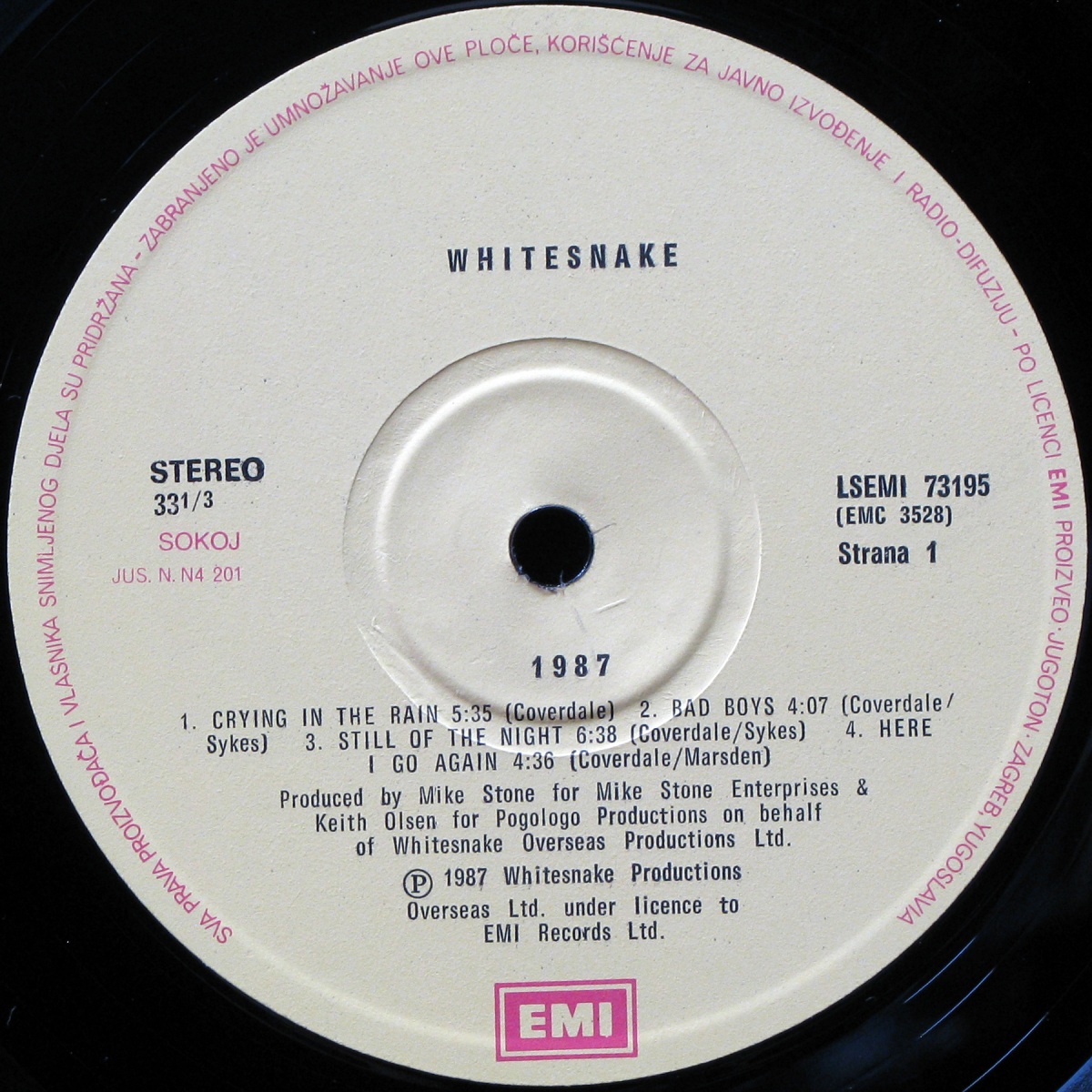 LP Whitesnake — Whitesnake (1987) фото 2
