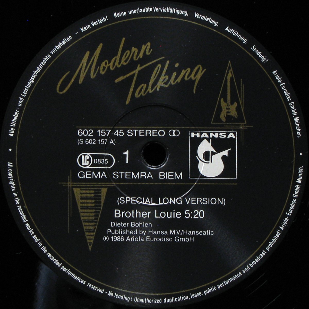 LP Modern Talking — Brother Louie (maxi) фото 2