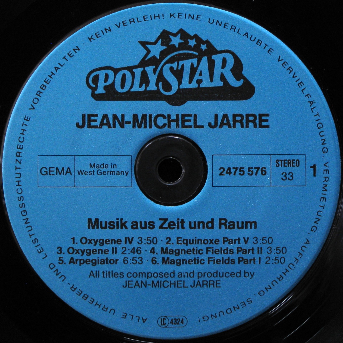 LP Jean Michel Jarre — Musik Aus Zeit Und Raum фото 2