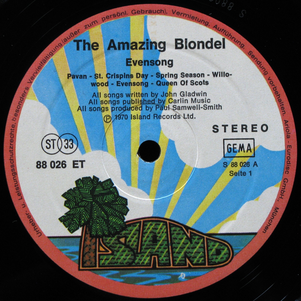 LP Amazing Blondel — Evensong фото 2