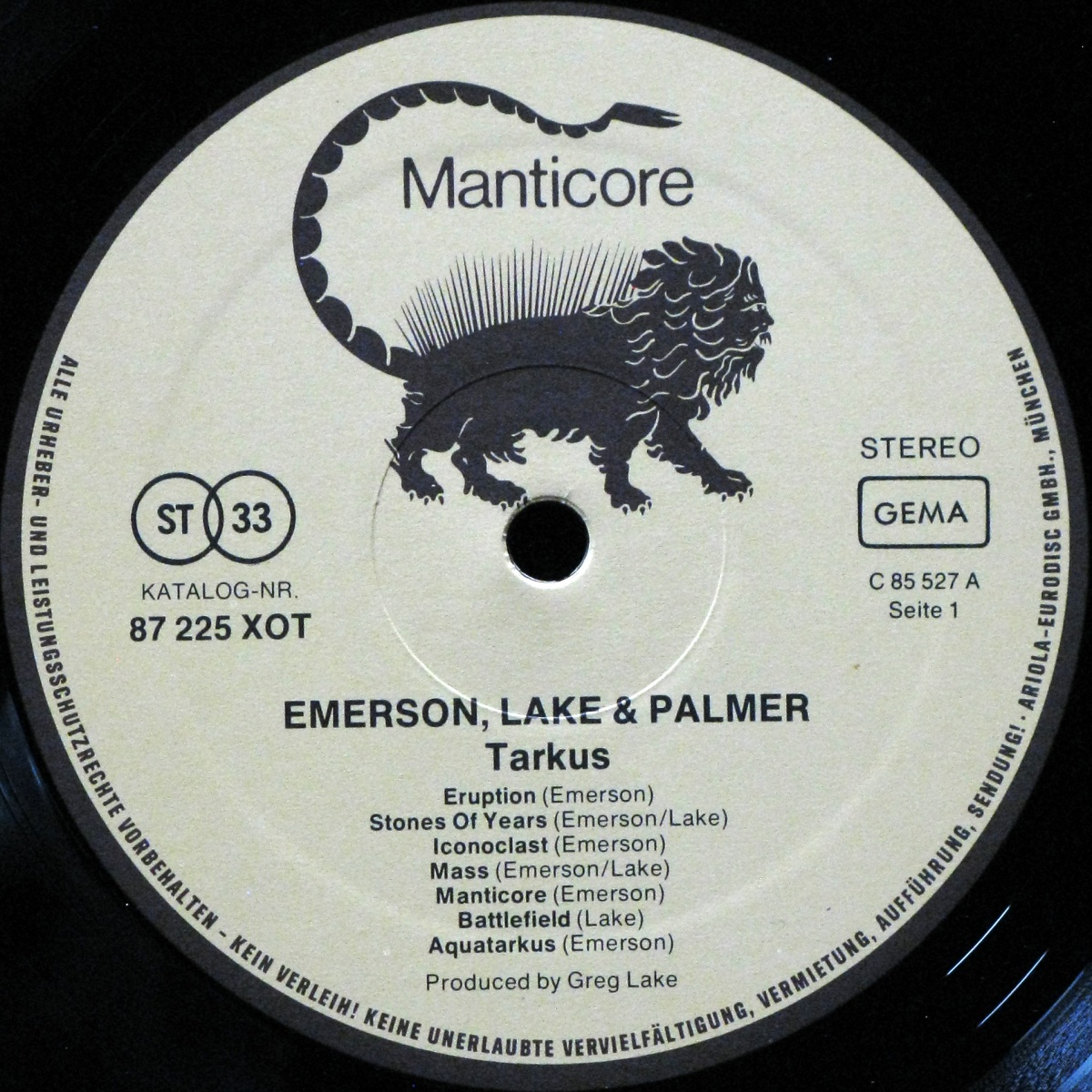LP Emerson, Lake & Palmer — Tarkus фото 2