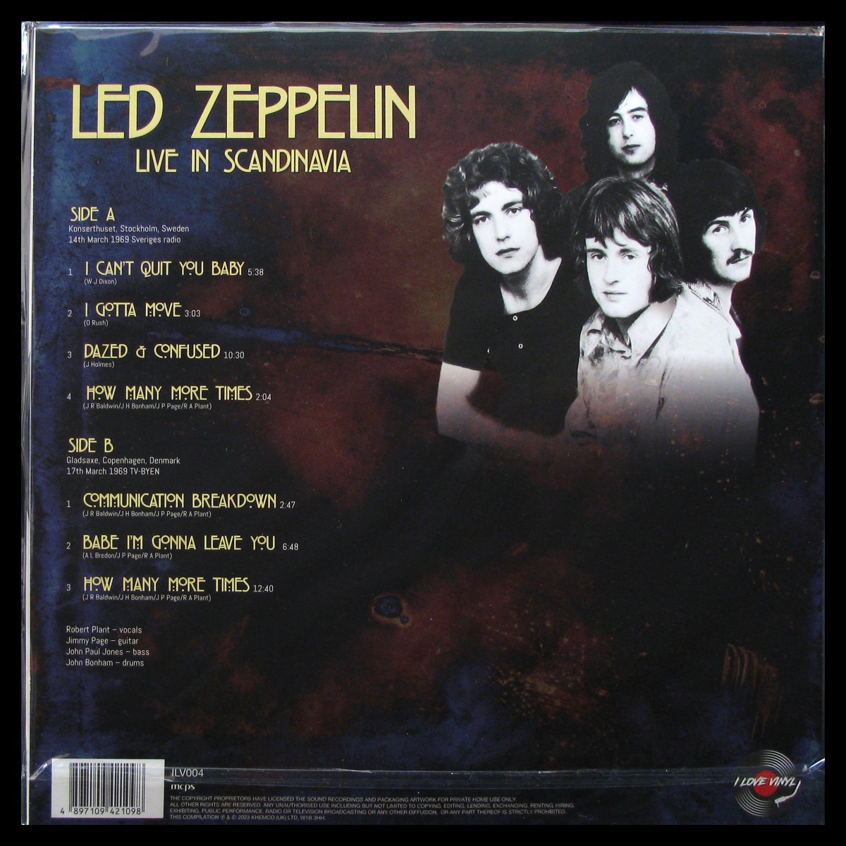 LP Led Zeppelin — Live In Scandinavia фото 2