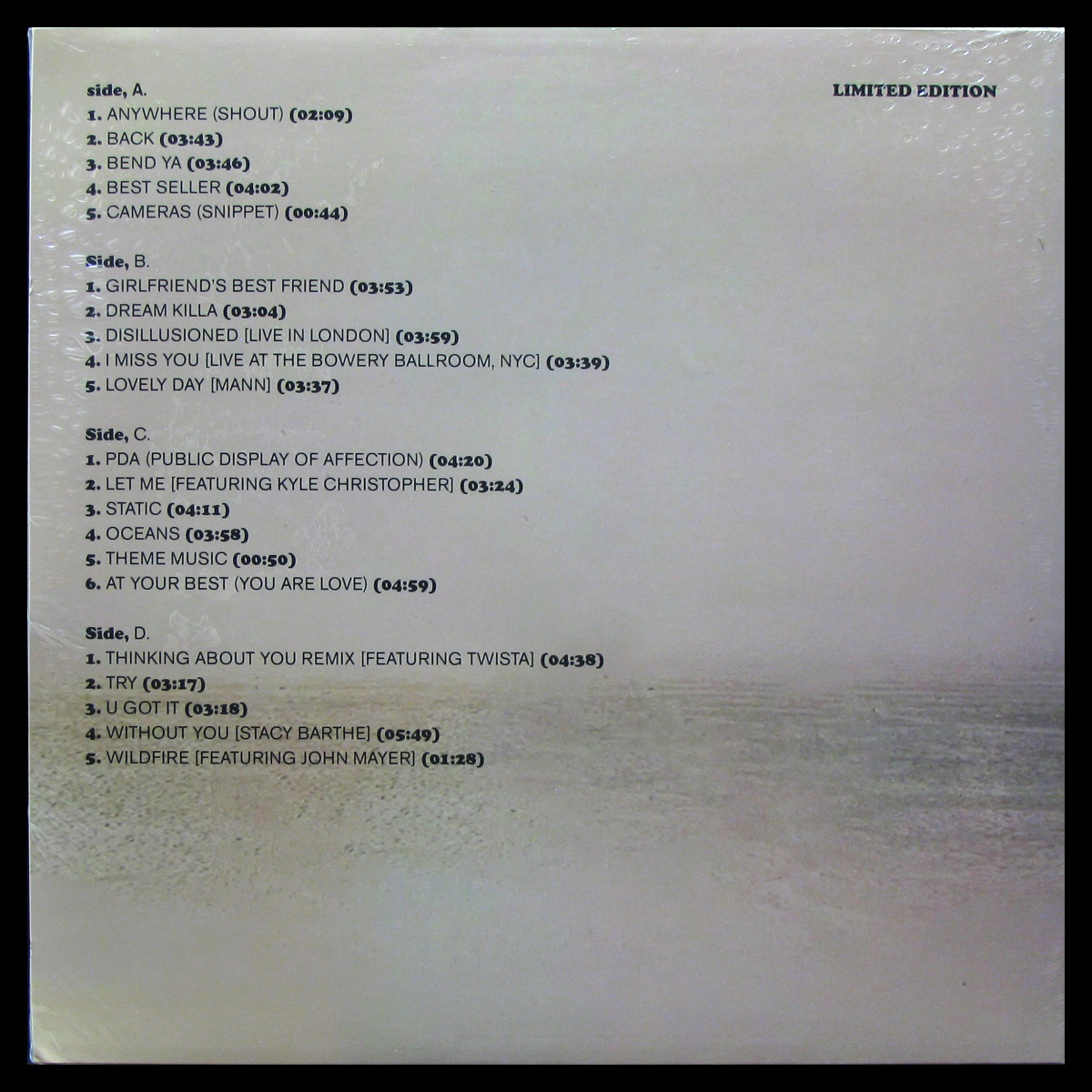 LP Frank Ocean — Unreleased, Misc.Vol.2 (coloured vinyl, 2LP) фото 2