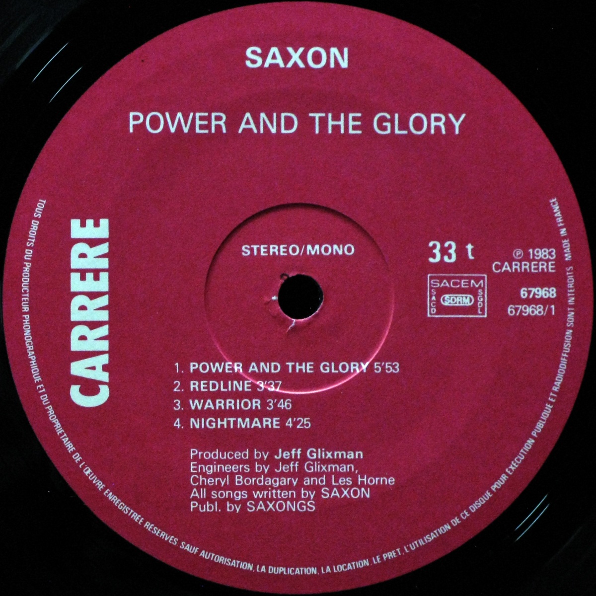 LP Saxon — Power And The Glory фото 2