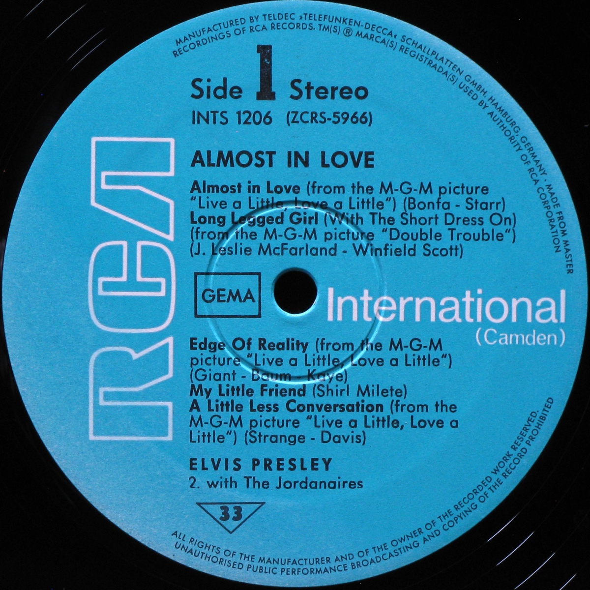 LP Elvis Presley — Almost In Love фото 2