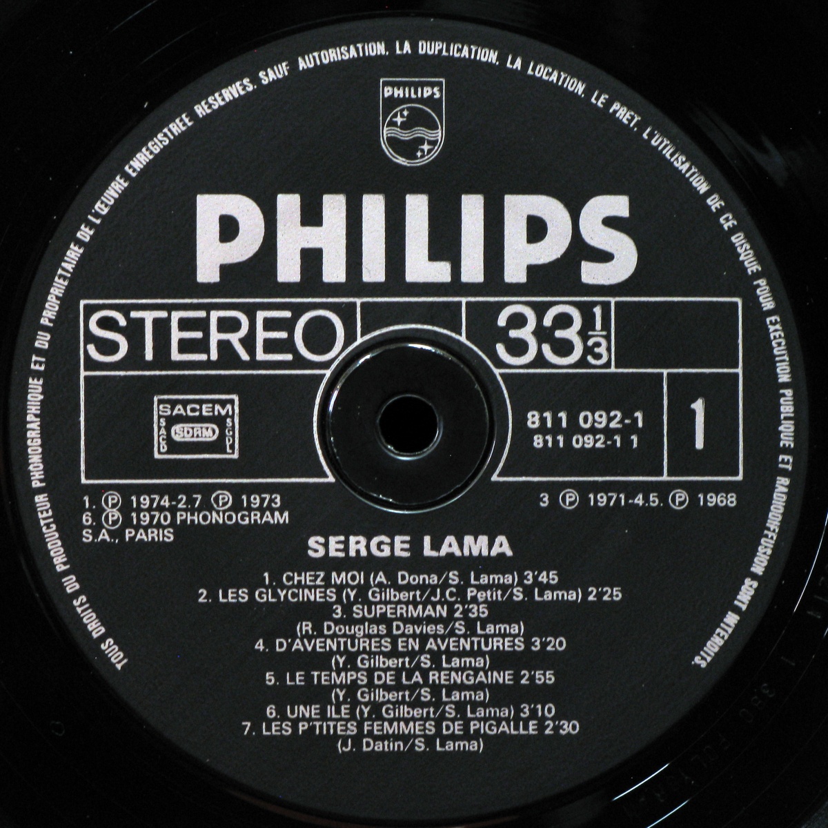 LP Serge Lama — Serge Lama фото 2