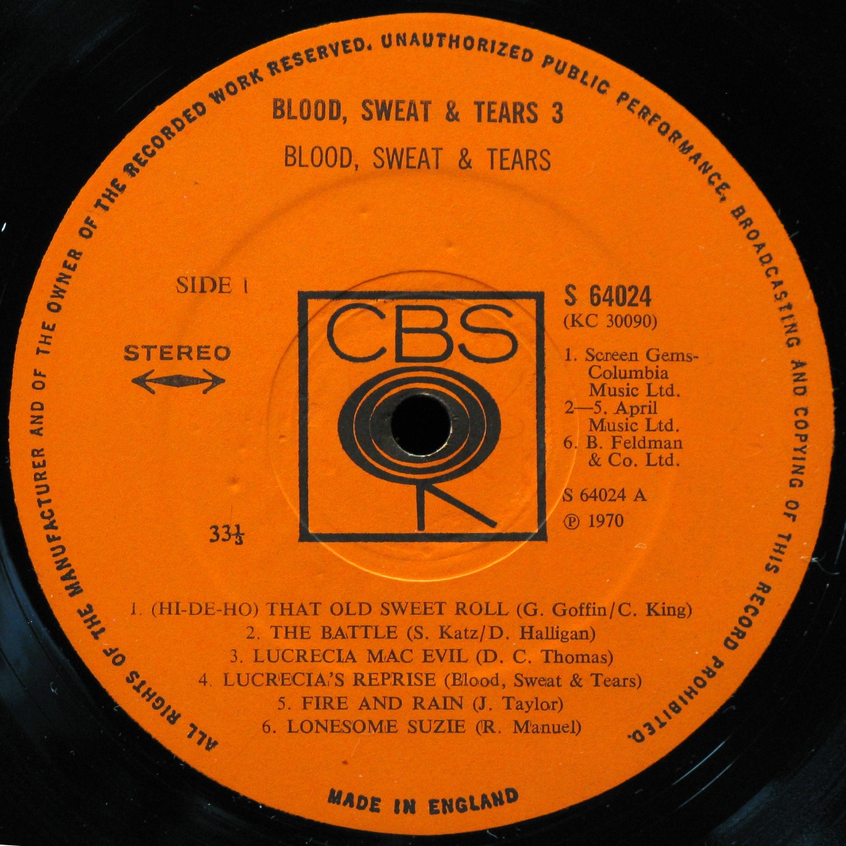LP Blood, Sweat & Tears — Blood, Sweat & Tears 3 фото 2