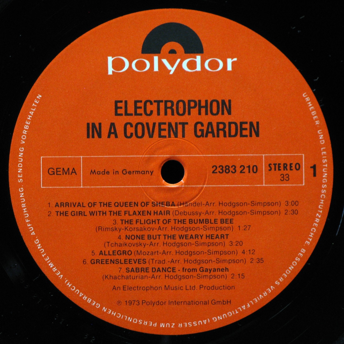 LP Electrophon — In A Covent Garden фото 2