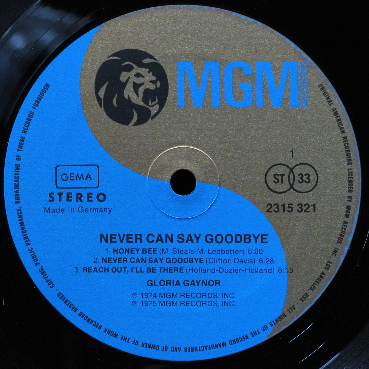 LP Gloria Gaynor — Never Can Say Goodbye фото 2