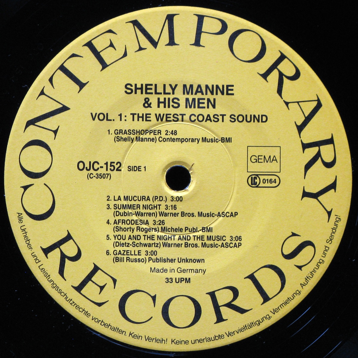 LP Shelly Manne & His Men — Vol. 1: The West Coast Sound фото 2