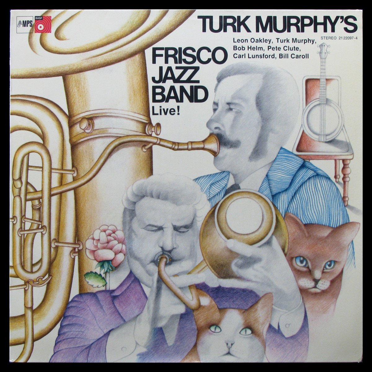 LP Turk Murphy's Frisco Jazz Band — Turk Murphy's Frisco Jazz Band Live! (+ poster) фото