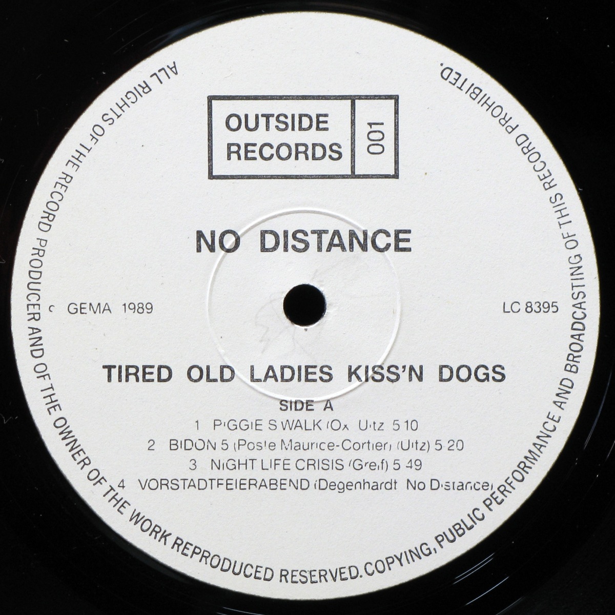 LP No Distance — Tired Old Ladies Kiss'n Dogs фото 2