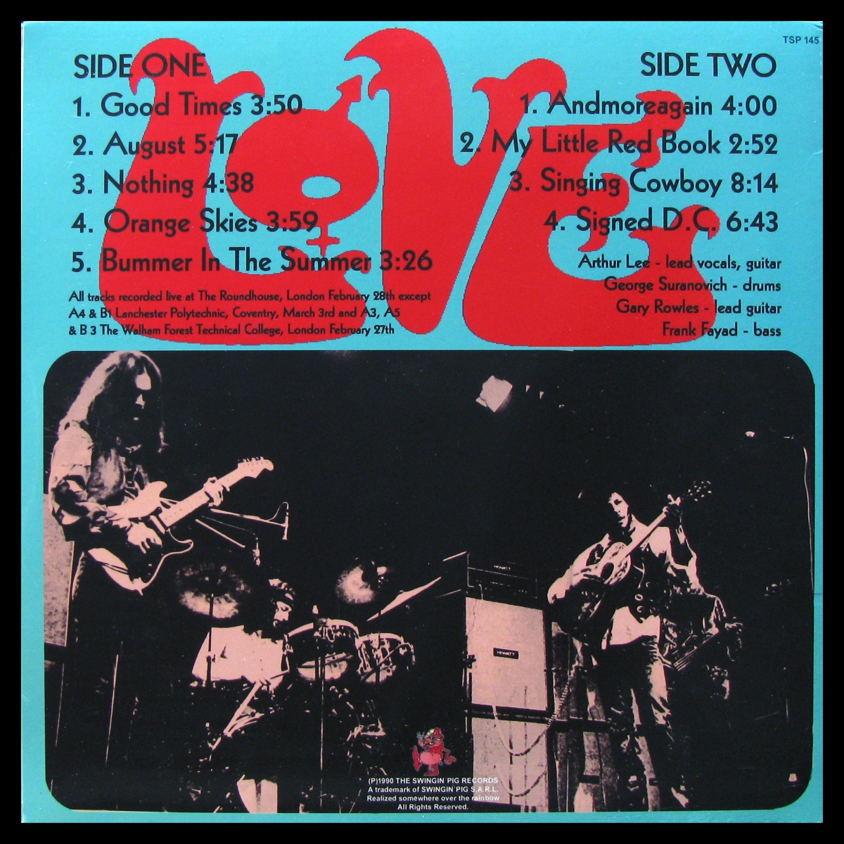 LP Love — Live In England 1970 фото 2