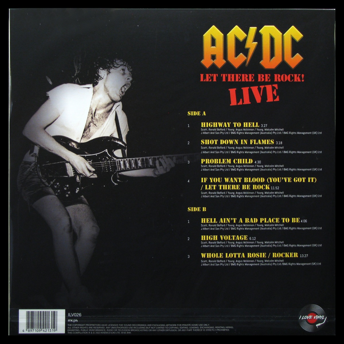 LP AC/DC — Let There Be Rock! Live фото 2