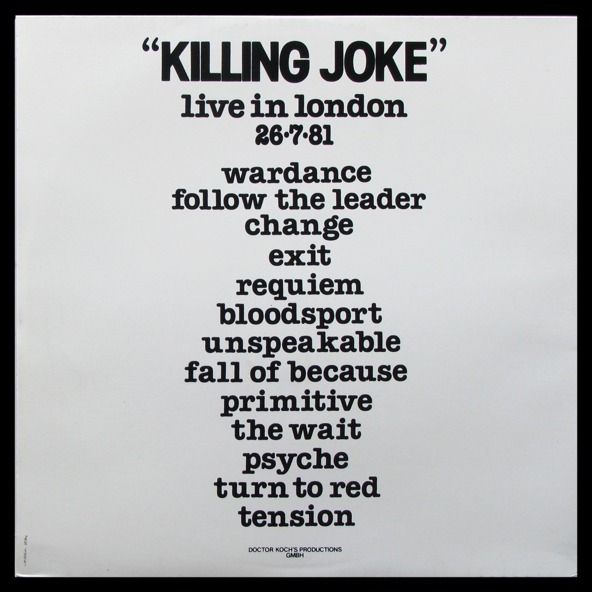 LP Killing Joke — The Original Killing Joke фото 2