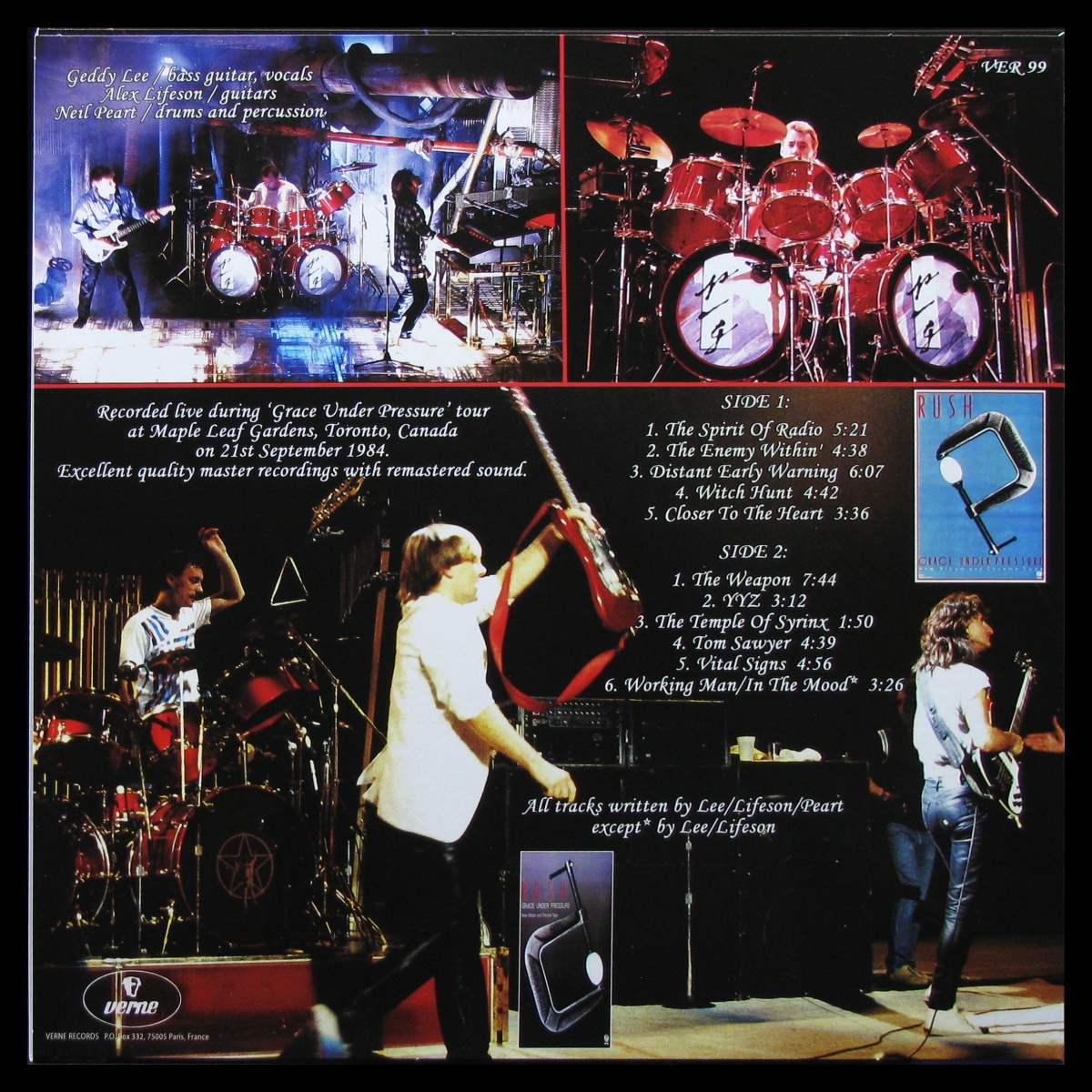 LP Rush — Grace Under Pressure Tour 1984 фото 2