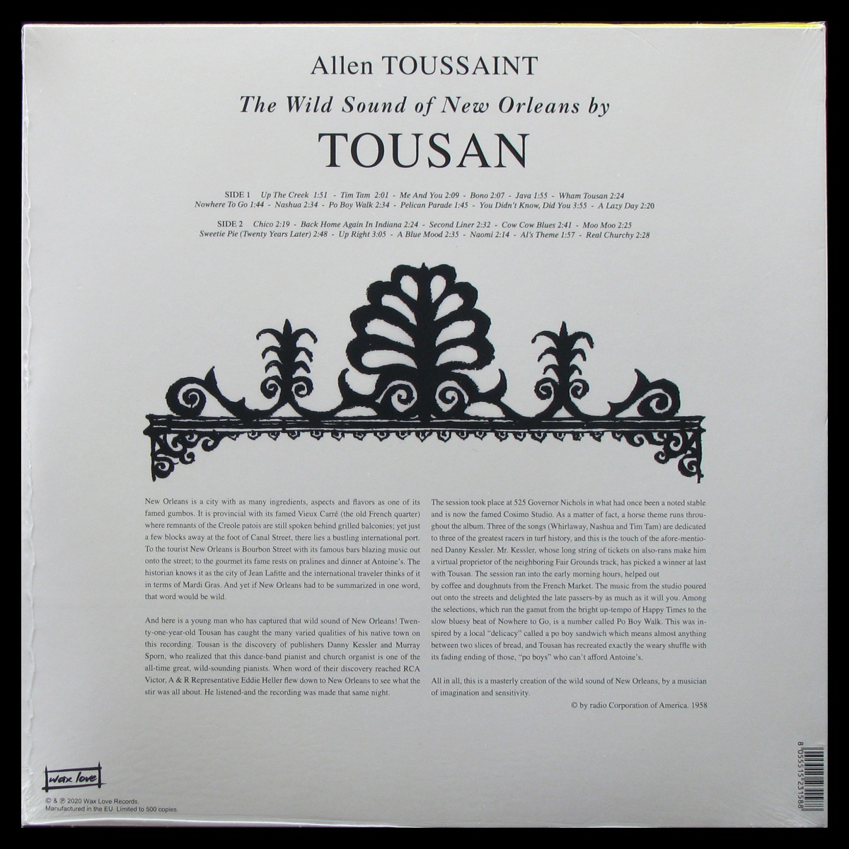 LP Allen Tousan — The Wild Sound Of New Orleans By Tousan фото 2